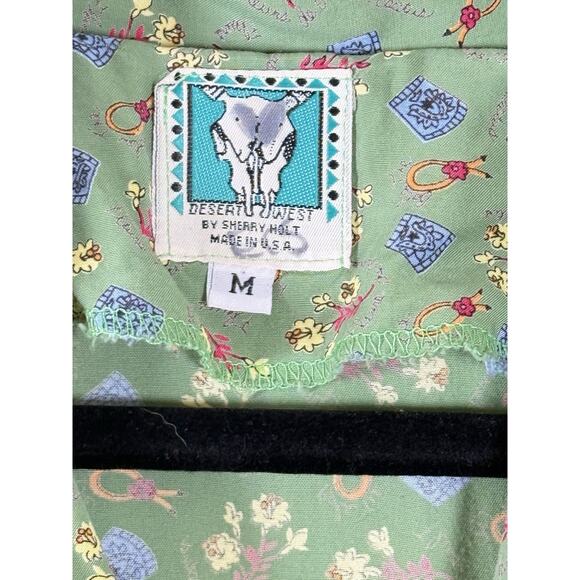 Desert West Vintage Dress Women’s Medium Western Cowgirl Stagecoach Cottagecore - Picture 6 of 6